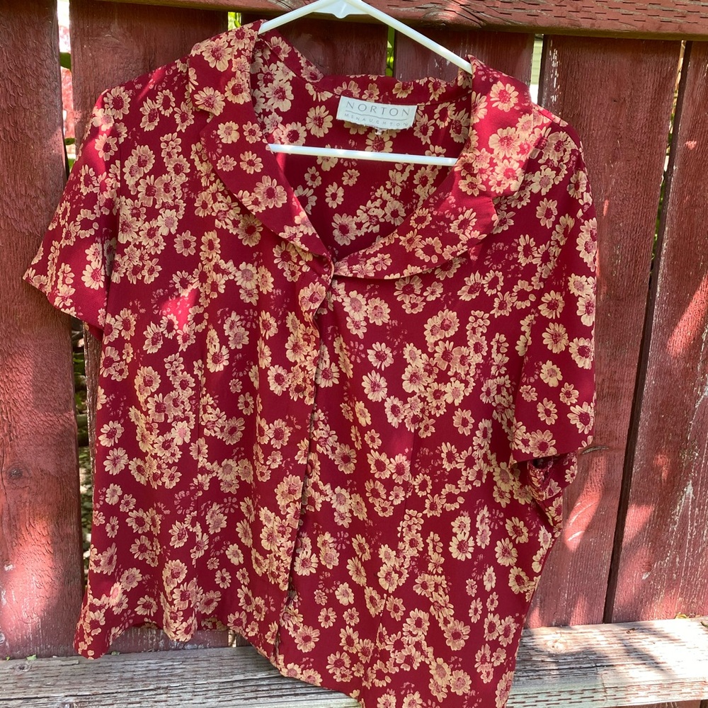 Floral button up blouse